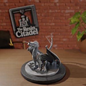 Blue Dragon Wyrmling | Roleplay and TTRPG miniatures by MZ4250 | Dungeons and Dragons, Pathfinder | Medium Creature | The Resin Citadel
