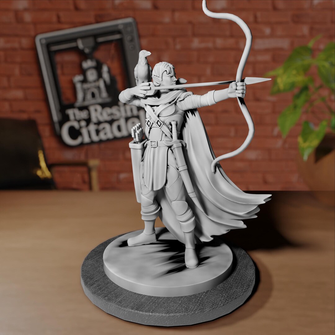 Female Elf Ranger Miniature: D&D, Pathfinder TTRPG - the Resin Citadel ...