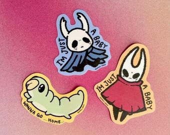 Hollow Knight Silksong 2" Stickers by SQUARES.WORKS