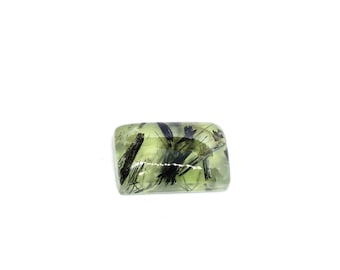 100% Natural Green Prehnite Gemstone Radiant Shape Beautiful Quality Prehnite Cabochon Loose Gemstone For Making Jewellery 20X12X6 MM 18 Cts