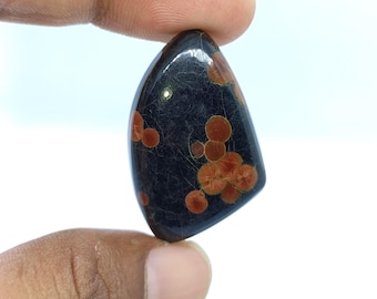 Jordnötsobsidian jaspis ädelsten, fin form, 30 ct (34 x 21 x 6 mm)