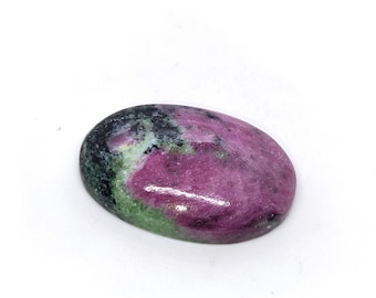 Ruby Zoisite Cabochon, Loose Gemstone For Jewelry, 35X23X8 MM 71 Cts