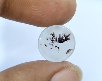 100% Natural Montana Agate Gemstone Round Shape Amazing Quality Montana Agate Cabochon Loose Gemstone For Making Jewelry 12X12X2 MM 3 Cts