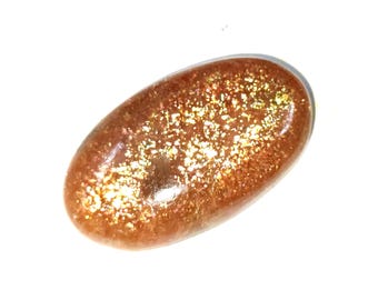 Oval Sunstone Cabochon: 35mm Loose Gemstone