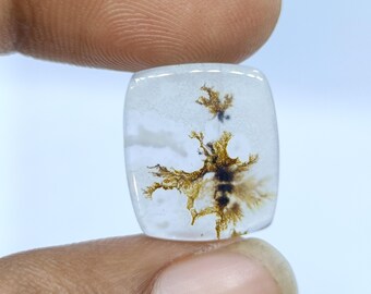 Beste kwaliteit 100% natuurlijke montana-agaat edelsteen stralende vorm montana-agaat cabochon losse edelsteen voor het maken van sieraden 16 x 14 x 2 mm 5 cts