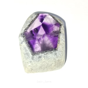 Awesome Top Grade Quality 100% Natural Trapiche Amethyst Fancy Shape Slice Loose Gemstone For Making Jewelry 32Ct. 27X20X5 MM Amethyst Clice