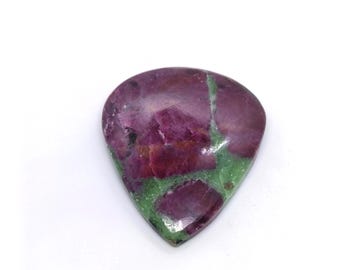 Ruby Zoisite Cabochon, Loose Gemstone For Jewelry, 44X35X7 MM 116 Cts