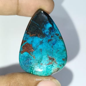 Natural Shattuckite Gemstone Pear Shape  Superb Quality Shattuckite Cabochon Loose Gemstone For Making Jewelry  Supply 41X26X5 MM 56 Cts