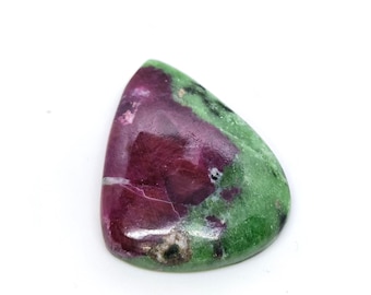 Ruby Zoisite Cabochon, Loose Gemstone For Jewelry, 40X30X7 MM 87 Cts