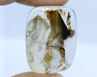 Goede Kwaliteit 100% Natuurlijke Montana-agaat Edelsteen Stralende vorm Montana-agaat Cabochon Losse edelsteen Voor het maken van sieraden 33X24X4 MM 32 CTS