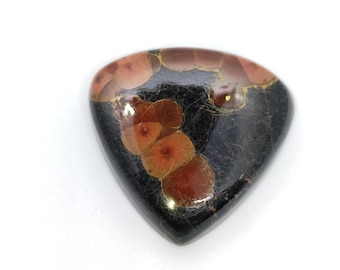 Naturlig jordnöt Obsidian Jasper Ädelsten Päron Cabochon, 42 Cts