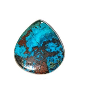 Natural Shattuckite Gemstone Pear Shape Superb Top Quality Shattuckite Cabochon Loose Gemstone For Making Jewelry 31X27X5 MM 43 Cts