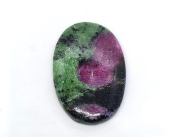 Ruby Zoisite Cabochon, Loose Gemstone For Jewelry, 40X25X6 MM 75 Cts