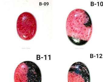 Rhodonite Cabochon, Mix Shape Loose Gemstone, Jewelry Making Supply
