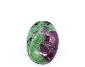 Ruby Zoisite Cabochon, Loose Gemstone For Jewelry, 35X23X7 MM 59 Cts