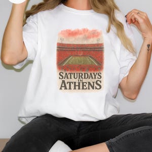 Saturdays in Athens Georgia Football Comfort Colors Tee