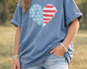 Amerikanisches Herz Komfort Farben Tee | Jugend Mädchen Gute Nacht Streifen