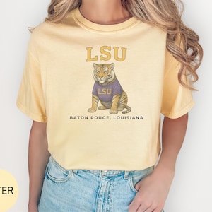 LSU Go Tigers Baton Rouge Louisiana Football Tee
