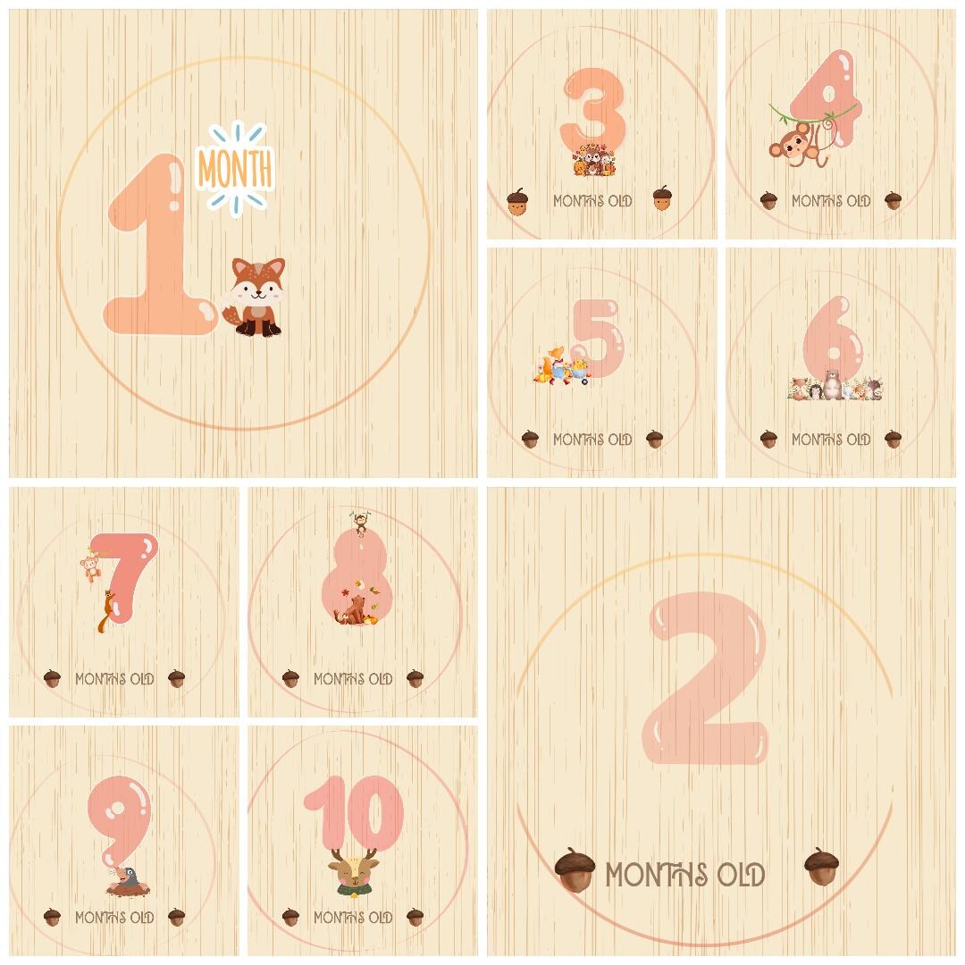 Printable Baby Milestone Cards | Gender Neutral Photo Props - Etsy