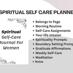Spiritual Planner | Self Care Planner | Mind Body Journal | Soul Care Journal | Inner Peace Plan | Daily Self Love | Healing Planner