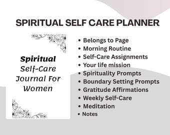 Spiritual Self-Care Planner: Daily Healing  Reflection. Mind Body, self-love Journal