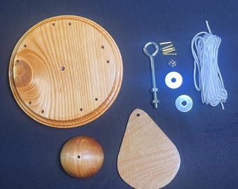 6.75-inch Stained and sealed top wind chime repair kit