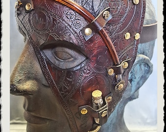 Leather half mask - AlchiPunk -