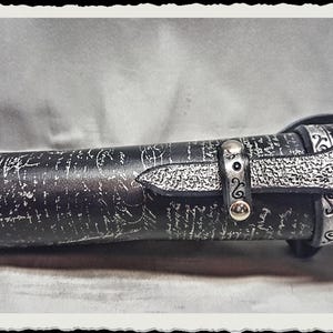 Custodia in pelle per rotolo / fondina / tubo - Whisper - Nero -