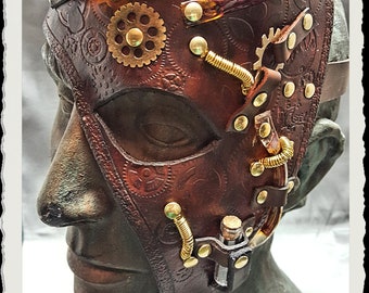 Leather half mask - AlchiPunk 2.0