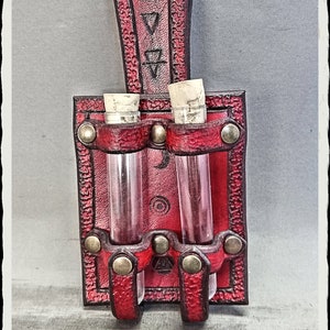 Fondina in pelle per fiala - Alchemist - Rosso -