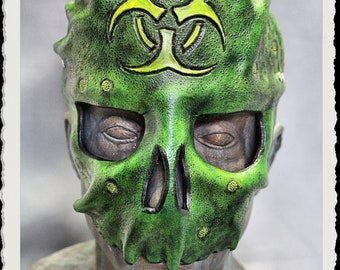 Skull leather mask - BioHazard -