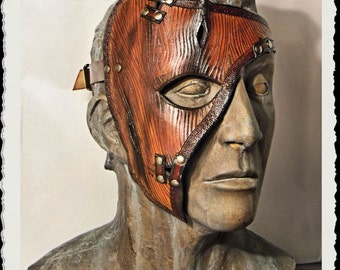 Leather half mask – Wild Wood -