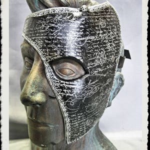 Demi-masque en cuir - Whispers - Noir -