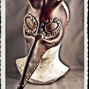 Steampunk leather mask Plague Doctor Pestarzt image 3