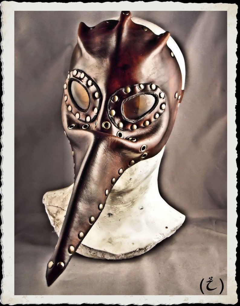 Steampunk leather mask Plague Doctor Pestarzt image 3