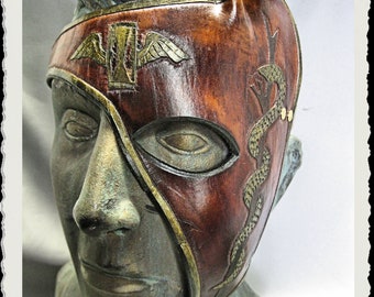 Brown leather half mask - Solis Sacerdotibus -