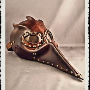 Steampunk leather mask Plague Doctor Pestarzt image 2