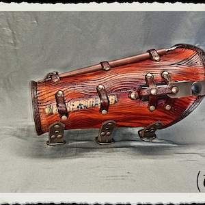 Leren bracer - Schrijver - Kalligraaf - Schrijver - Houten -