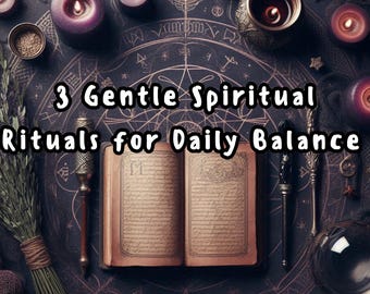 Mini Ritual Pack: Daily Spiritual Self-Care, Grounding & Energy Cleansing, Night Reflection, Morning Intention Setting  - Printable PDF