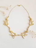 Gold Branch Necklace, Twig Bib Collar, Nature Lover Gift, Woodland Forest Jewelry, Metal Tree Accessory, Bold Fairy Choker, Elven Jewelry