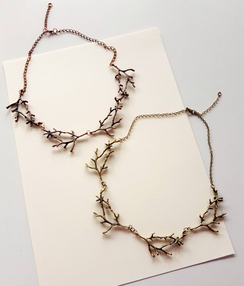 Silver Branch Necklace, Twig Bib Collar, Nature Inspired Gift, Woodland Forest Jewelry, Metal Tree Accessory, Bold Forest Elf Fairy Choker image 10