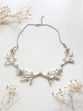 Silver Branch Necklace, Twig Bib Collar, Nature Inspired Gift, Woodland Forest Jewelry, Metal Tree Accessory, Bold Forest Elf Fairy Choker