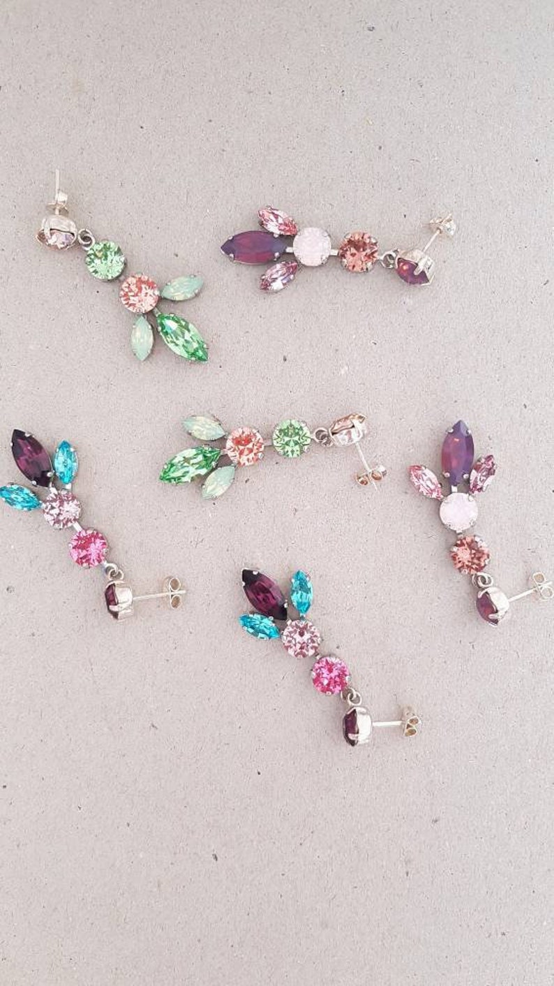 Statement Evening Earrings Crystal Formal Jewelry With Etsy