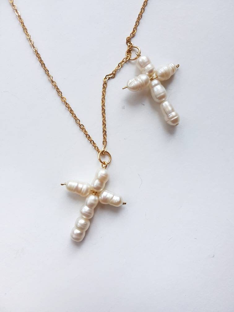 [韓国人気ジュエリー] nff ivory cross pearl necklace 31myRgUwGOL.jpg_BO30,255,255,