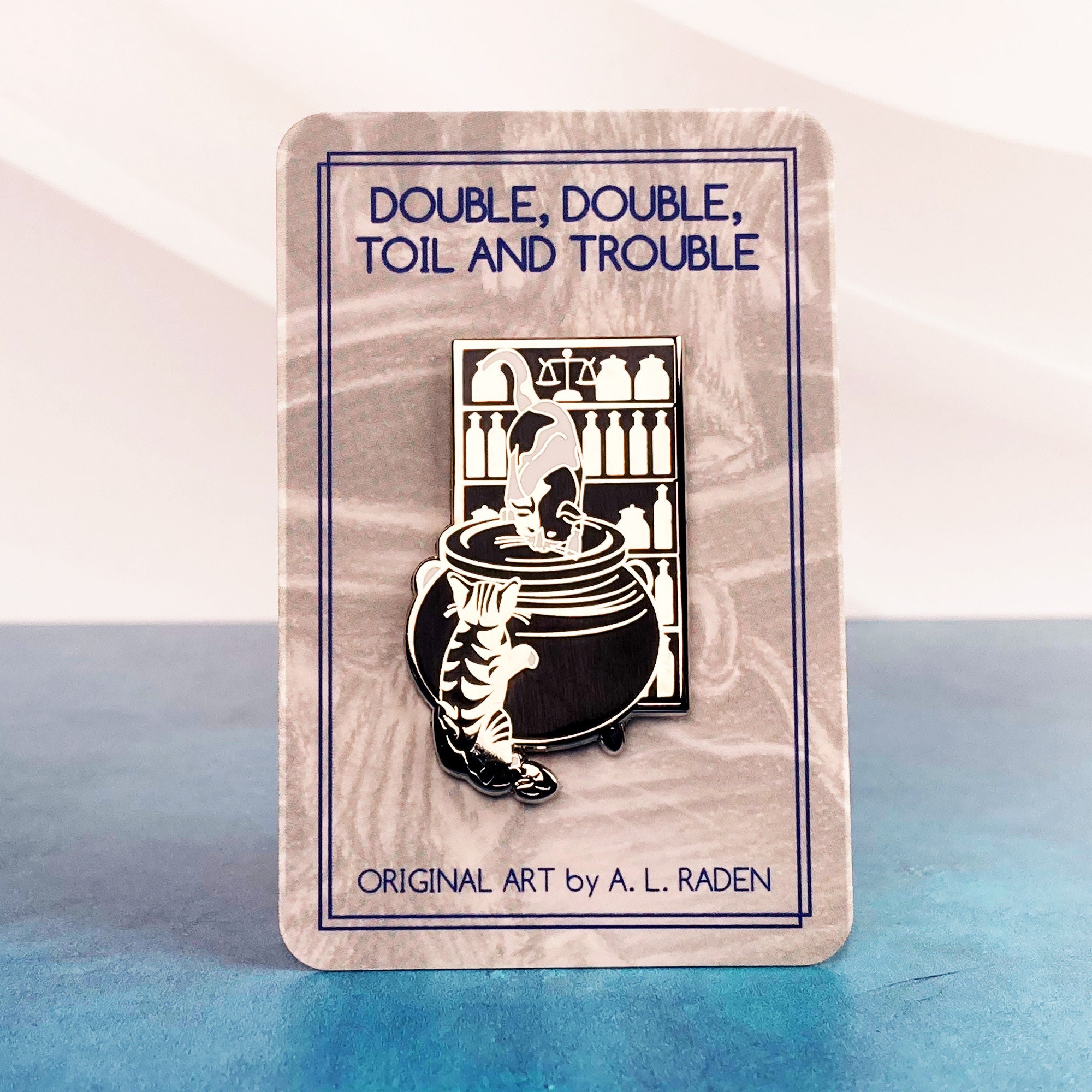 ??‍♀️ ERSTWILDER TOIL AND TROUBLE BROOCH CAULDRON PIN Double, Double, Toil and Trouble | Enamel Pin - Artist  main image 2