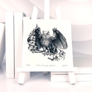 Floral Folklore: Griffin | Limited Edition 6x6 Giclée Fine Art Print