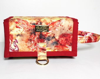 Fiery Phoenix | Fantasy Rollie Pollie Organizer Bag, Small - Travel Toiletry Bag, Supply Organizer