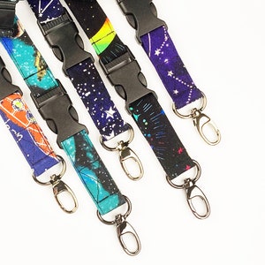 Outer Space Breakaway Safety Lanyard w/Swivel Hook and Clip