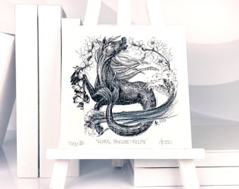 Folclore floral: Kelpie / Edición limitada 6x6 Giclée Fine Art Print