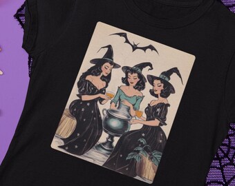 Camiseta vintage de brujas